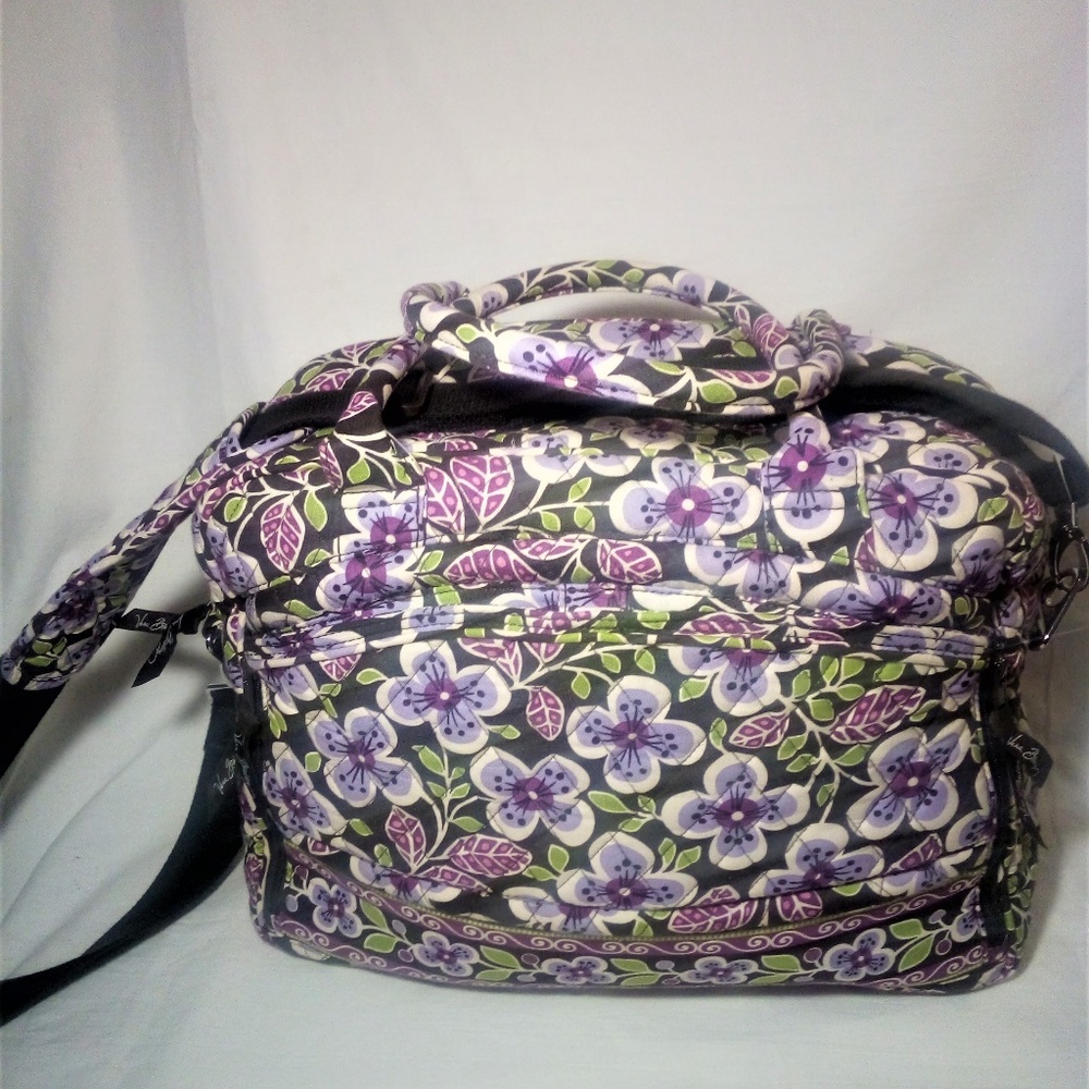 Vera Bradley Metropolitan tote in Plum Petals EUC